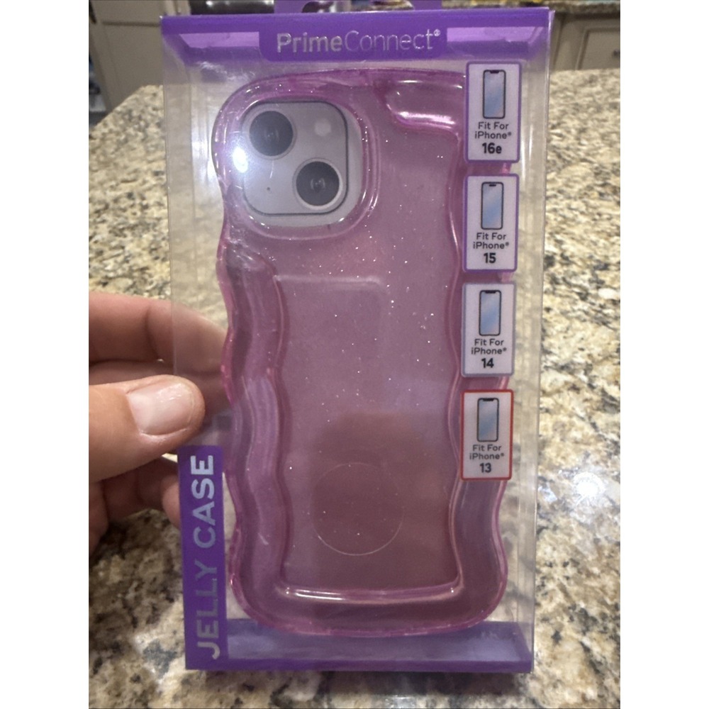NEW NeeDoh Jelly Phone Case Pink iPhone 16e 15 14 13 Squishy Viral Sensory Cover
